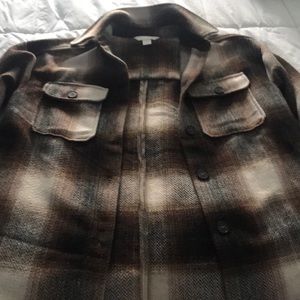 H&M brown plaid jacket